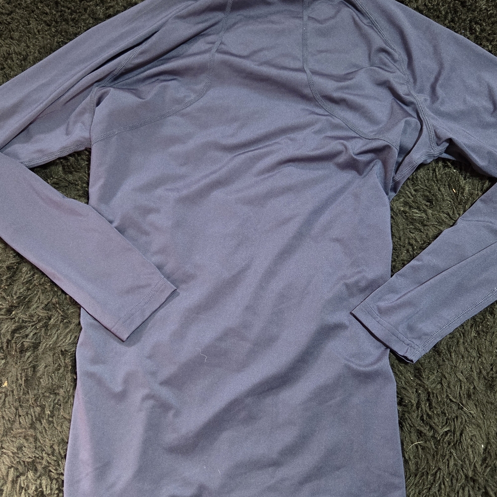 Athlio Men's Long Sleeve Compression Shirt - Navy Medium